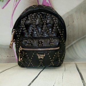 VS mini backpack faux leather glam rock city